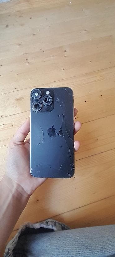 iphone apple 6s: IPhone 15 Pro, 128 GB, Qara, Qırıq — 2