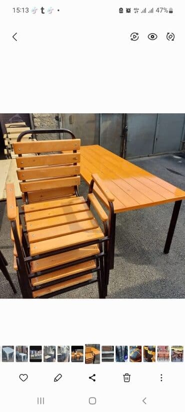 endirimde olan mebeller: 🔥Masa ve oturacaqlar🔥 ✅Bağ evleri,kafeler,restoranlar üçün her növ — 4