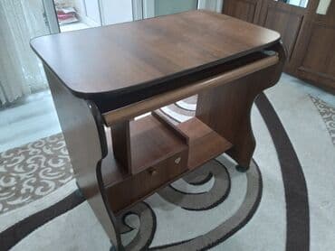 стол в кабинет руководителя: Düz masa, Polkalı, Siyirməli, Teksturalı laminat — 3