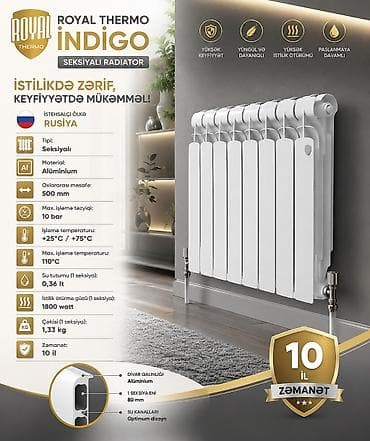ev qizdiran: Yeni Seksiyalı Radiator Alüminium, Ödənişli çatdırılma, Ödənişli quraşdırma, Zəmanətli, Kredit yoxdur — 2