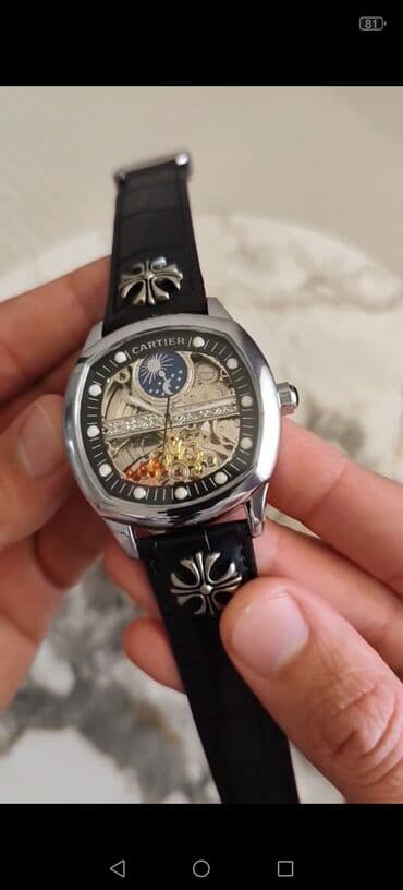 qara noqteler: Yeni, Qol saatı, Cartier, rəng - Gümüşü — 1