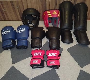 Boks Mma/Döyüş idmanı üçün tam avadanlıq seti - Baş qoruyucuları: 2 — 1