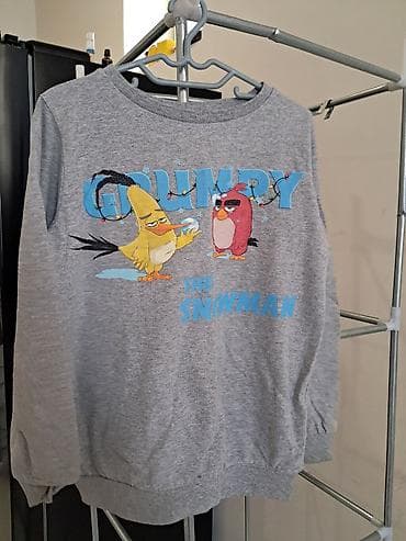 qirmizi kofta: Uşaq üçün 4 ədəd uzunqol sweatshirt dəsti - Tünd mavi sweatshirt: Ön — 7