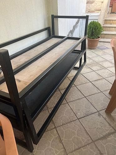 Hovlu/terras üçün dəmir karkaslı bağ dəsti - Tərkib: 1 böyük