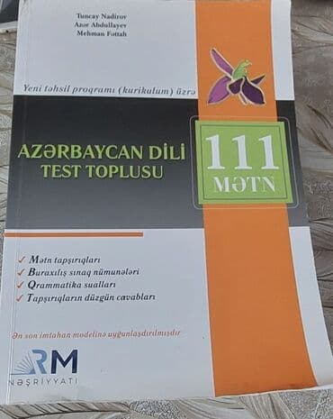 Məhsul: “Azərbaycan dili – Test Toplusu (111 mətn)” kitabı lalafo.az -da Məhsul: “Azərbaycan dili – Test Toplusu (111 mətn)” kitabı