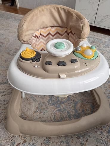 Uşaq gəzdirəni (walkeri) - Rənglər: bej, ağ və pastel tonlar -