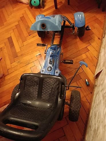 Велосипеды: Uşaq pedallı kart (go-kart) - Rəng: mavi, dekorativ “KART / SPEED” — 3