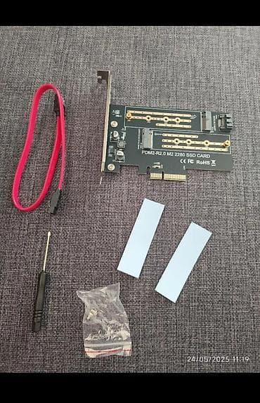 Masaüstü kompüterlər və iş stansiyaları: PDM2‑R2.0 M.2 2280 SSD PCIe adapter kartı Xüsusiyyətlər: - PCIe x4 — 2
