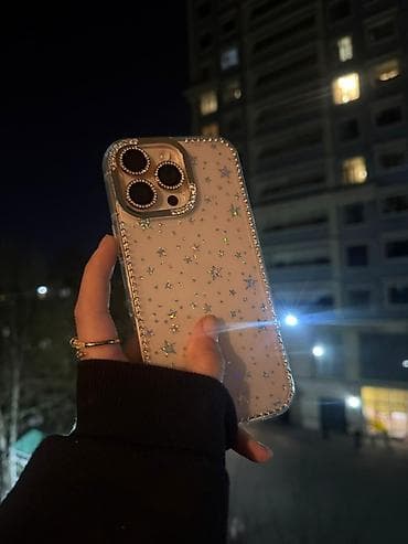 iphone 5 korpus: Parıltılı ulduz naxışlı telefon qabı - Model: iPhone 16 Pro Max xətti — 1