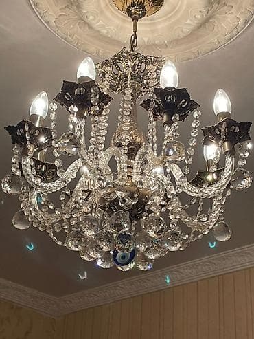 lustr: Çılçıraq, 8 lampa, Xrustal — 3