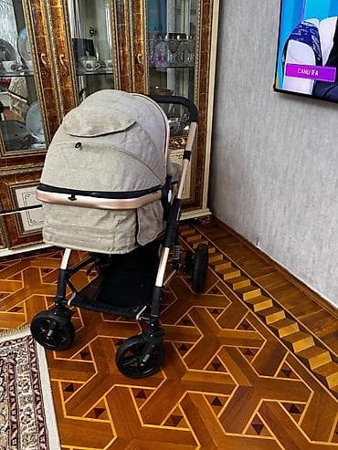 uşaqlar ucun saatlar: Uşaq arabası – çoxfunksiyalı, rahat və praktik model • Rəng: bej — 6