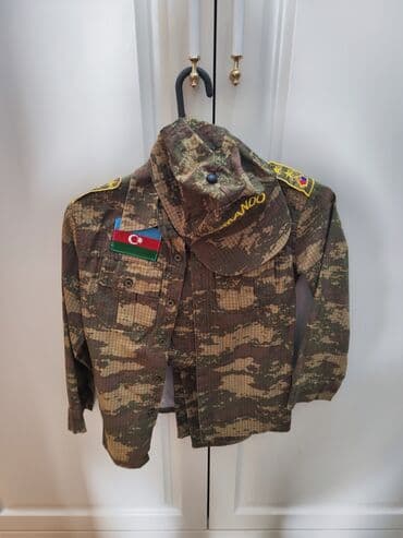 əsgər qiz usaq ucun esger paltari: Hərbi forma, 7 - 8 yaş, İşlənmiş — 1