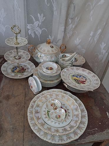 versace servis: Nahar dəsti, rəng - Qızılı, Farfor, Madonna, 6 nəfərlik, Çexiya — 2
