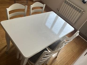 fırlanan stul: Mətbəx üçün, Açılmayan, Dördbucaq masa, 4 stul — 3