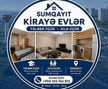 lenkeran erazisi: Sumqayıt – Kirayə evlər Rahatlıq sizinlə olsun! Tələbələr və ailələr — 1