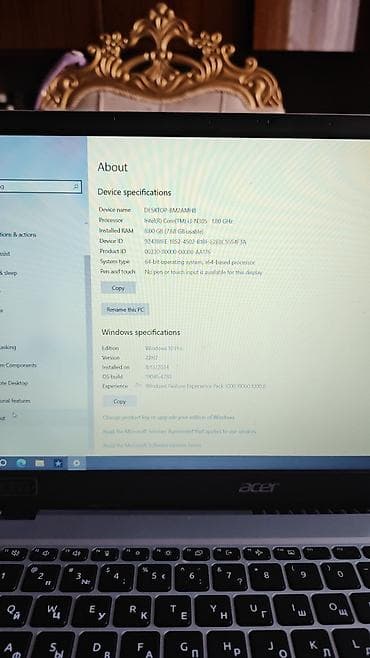 balaca notebook qiymetleri: Acer noutbuk – 15.6" Full HD (1080p) ekran, gümüşü korpus Texniki — 2