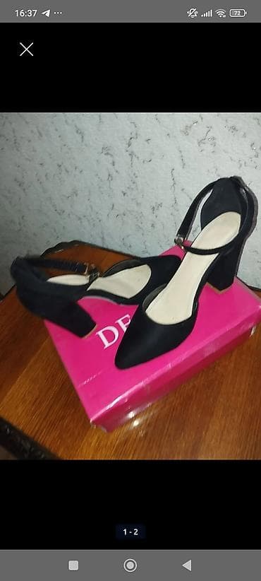 Qadın ayaqqabısı – qara rəng, kəsik burunlu (pointed toe) model -