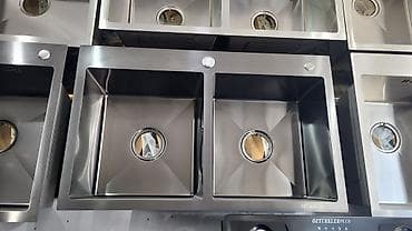 metbex canaqlari: Kvadrat Mətbəx çanağı, Paslanmaz polad — 2