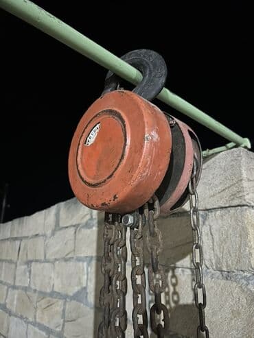 hamam krantları: Portativ zəncir bəndli qaldırıcı, işlenmis 3.2 tondur endirim olacaq — 4
