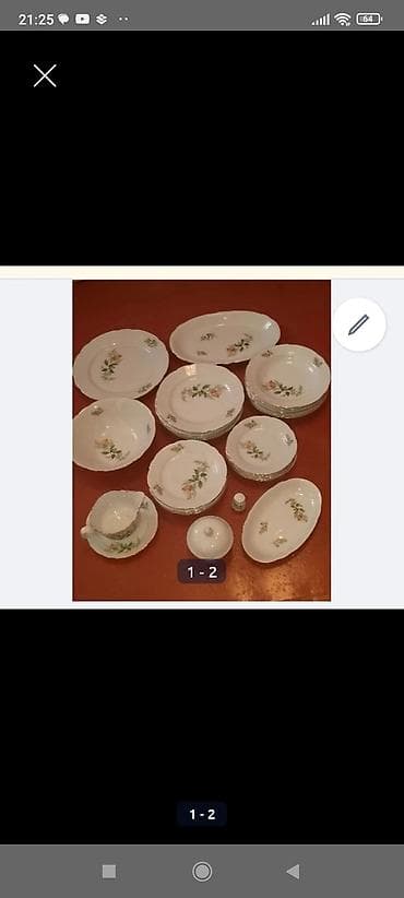 Nahar dəsti, rəng - Ağ, Farfor