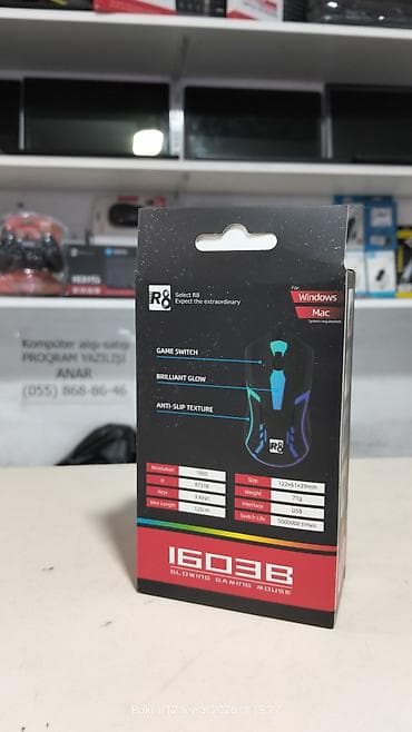 4g mifi modem azercell: R8 I603B “Glowing Gaming Mouse” - Rəngli işıqlandırma (Brilliant — 2