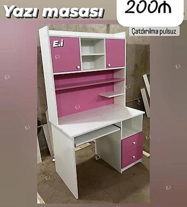 Düz masa, Stulsuz, Polkalı, Siyirməli, Sadə laminat