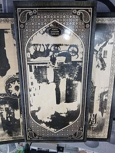 Skeytbordlar: 3 azn das ve zer Ağ-qara naxışlı taxta şahmat/nərd dəsti - Material — 8