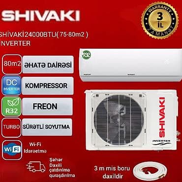 kondisioner kreditle: Kondisioner Shivaki, Yeni, 30-35 kv. m, Split sistem, Ödənişli quraşdırma — 6