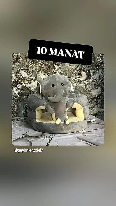 beşik: Uşaq üçün 2 məhsul: 1) Çoxfunksiyalı beşik-oyunçaq kreslo - Rəng: boz — 2