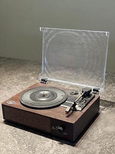 dj stand: 🎵 Retro Vinil Pleyer (Gramofon) – Bluetooth / AUX / Daxili Dinamik — 2