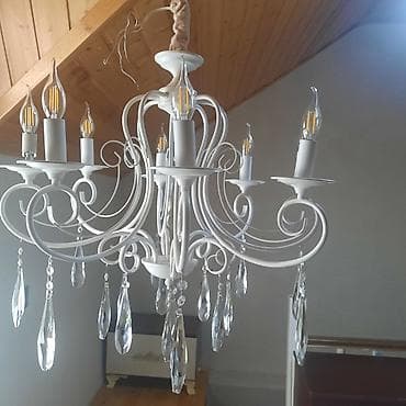 rum reqemli divar saatlari: Çılçıraq, 3 lampa, Metal — 7