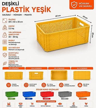 termo box: Plastik yeşik(tara,sebet,yesik,qutu) istehsalı. ölçülər 60/40/10sm — 3