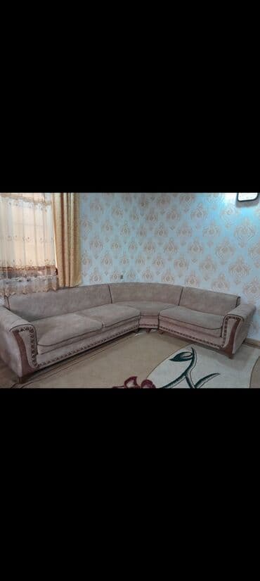 divan saloglu: Künc divan, İşlənmiş, Açılan, Bazalı, Vеlur parça, Çatdırılma yoxdur — 4