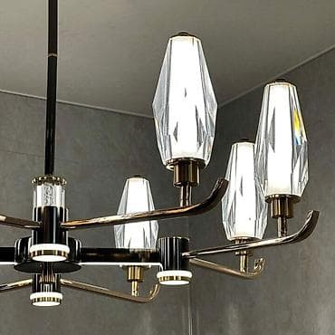 Ev saatları: Çılçıraq, 10 və daha çox lampa, Metal — 6