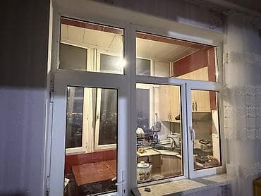 Tavan: Plastik balkon qapısı və pəncərə dəsti - Material: ağ PVC (plastik) — 3