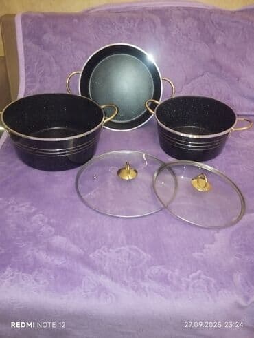 xonça şəkli çəkmək: 3 lt 10 32 sm derin tava 20m qapağı hər ikisinə geden dest ucuz — 1