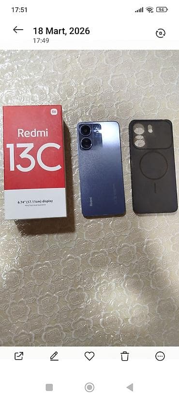 TV və video: Xiaomi Redmi 13C smartfon - Ekran: 6.74 düym (17.11 sm) displey — 5