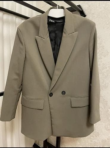 pencek turkce: ZARA qadın blezeri - Rəng: zeytun-boz (khaki tonunda) - Model: ikili — 3