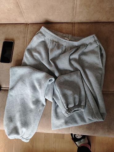 Toy paltarları və aksesuarları: Boz rəngli idman şalvarı - Klassik düz kəsim, alt hissəsi rezinli — 1