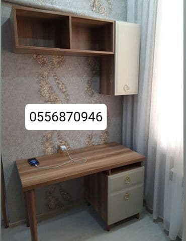 uşaq ucun yazı masası: Oğlan və qız üçün, Yeni, Siyirməsiz, Yazı masası, Stulsuz — 3