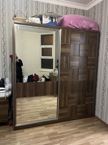 мебель в стиле лофт: İkinəfərlik çarpayı, Dolab — 2