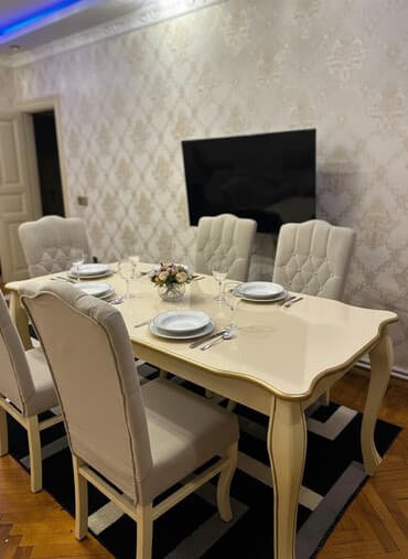 Qonaq otağı üçün, Yeni, Açılmayan, Dördbucaq masa, 6 stul lalafo.az -da Qonaq otağı üçün, Yeni, Açılmayan, Dördbucaq masa, 6 stul