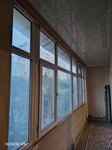 plastik qapi pencere profilleri: PVC qapı və pəncərə dəsti - Material: ağ rəngli PVC profil, şüşəli — 4