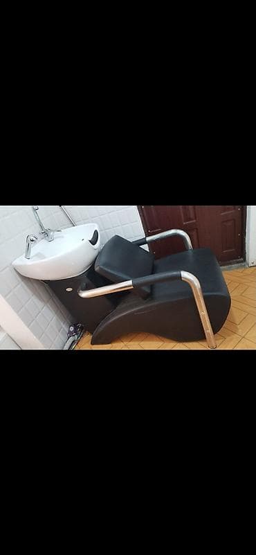 vinil divar: Salon üçün yuma stolu və kreslo dəsti - Komplekt: saç yuma lavabosu — 2