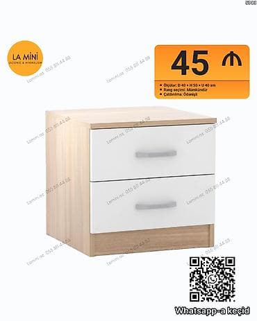 LA MINI tumbası – 2 çekmecəli - Ölçülər: D 40 × H 50 × U 40 sm - Rəng