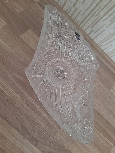 neman xrustal: Cex istehsali Kristal ayaqlı meyvə qabı - Material: qalın kəsimli — 3