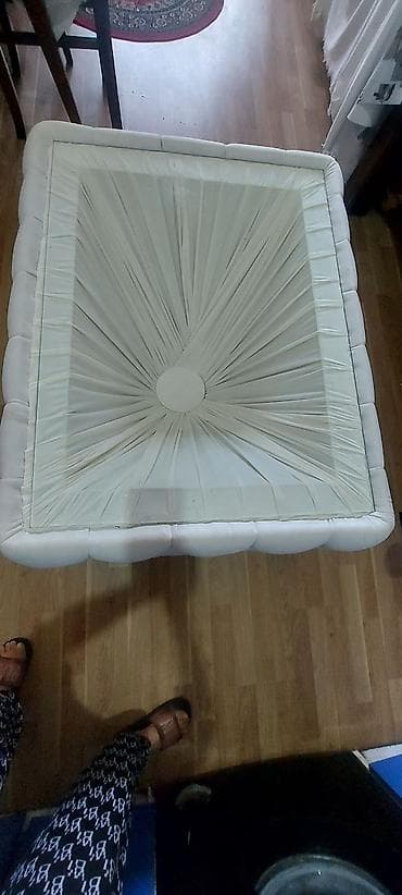 Kvadrat masa, Açılmayan, Təkərsiz, Şüşə — 3