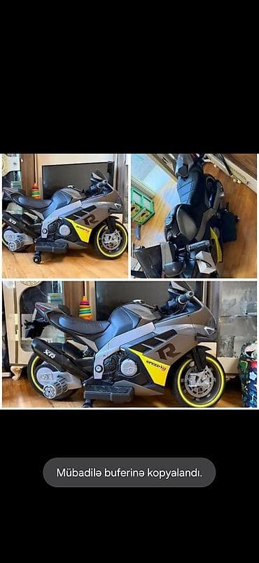 usaq oturacagi: Motosklet 330 azn satilir ‼️24 wat akkumliyator, 70 kg ceki goturur — 1