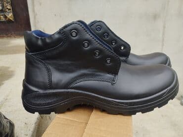 iw elanlari 2021 sumqayit: Qara dəridən iş ayaqqabısı / bot - Material: hamar qara dəridən üst — 3