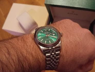 Kişi ayaqqabıları: Qol saatı, Rolex, rəng - Yaşıl — 5